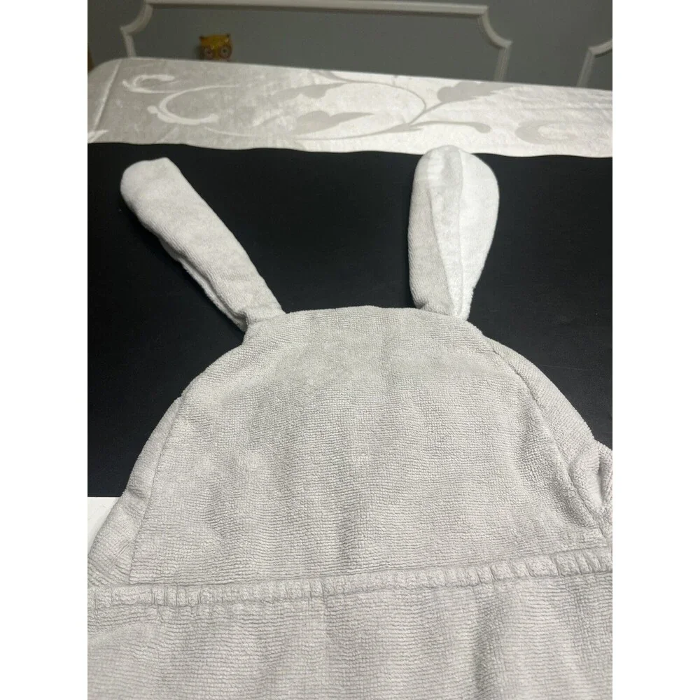 Pottery Barn Kids Bunny Rabbit Ears Hooded Gray Bath Pool Beach Towel
